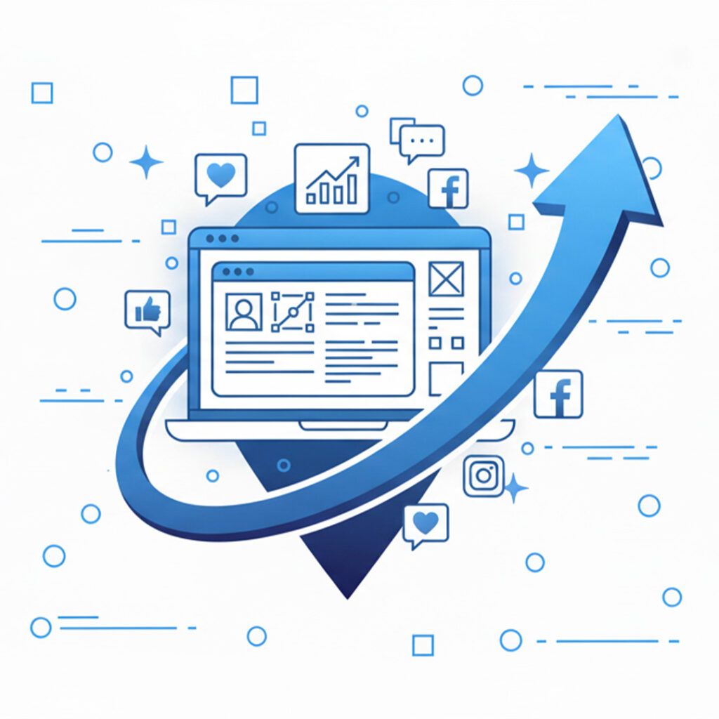 Ikona pakietu Aktywna Marka WebSpark. Kompleksowe zarządzanie obecnością online, SEO i Social Media dla firm z Poznania.